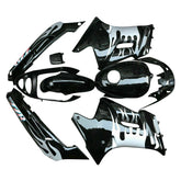 Amotopart 1996-2007 Kawasaki ZZR250 Black White Fairing Kit