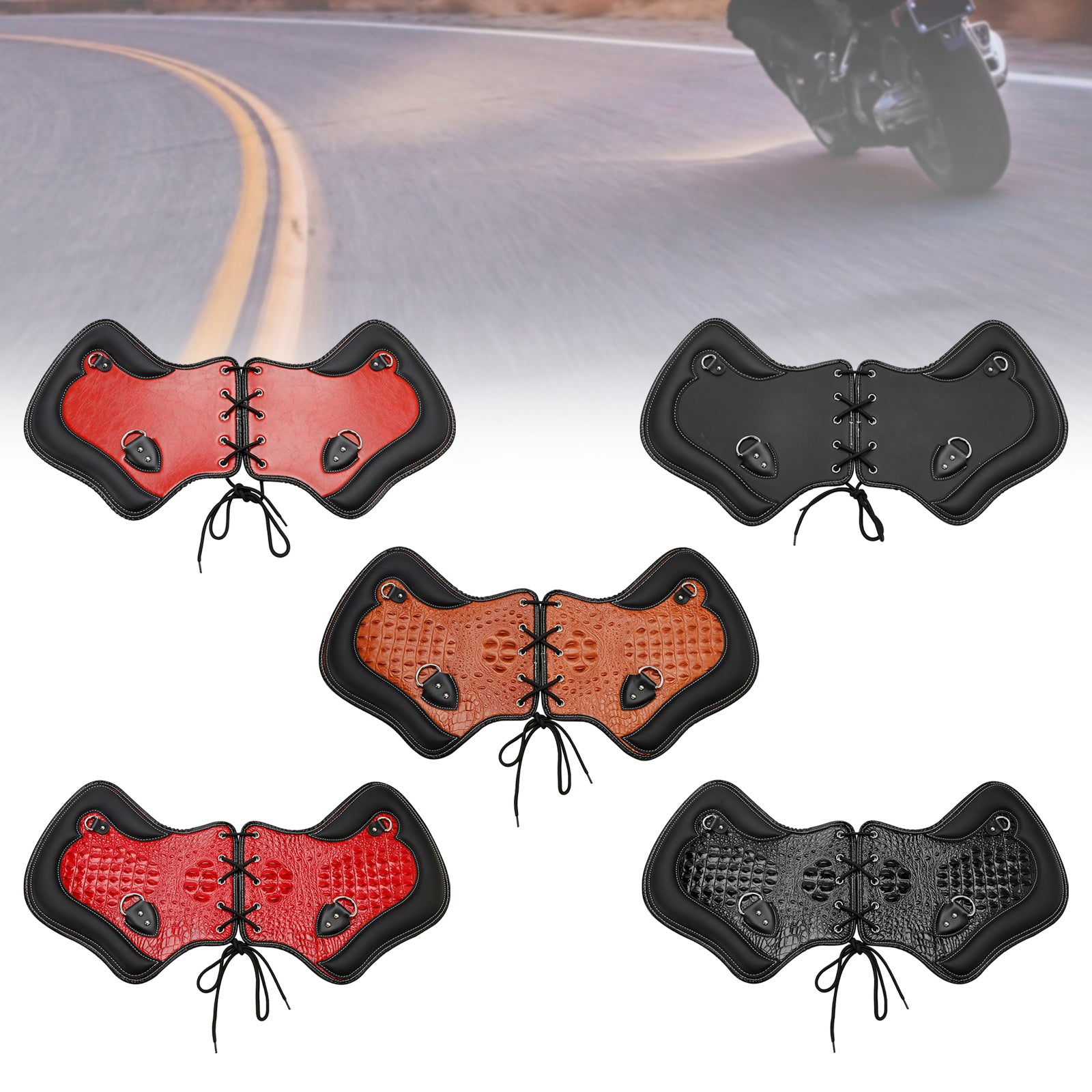 2Pcs Universal Heat Saddle Shield Deflector Blackb For Flhxs Glide Rider Fxdwg Brown