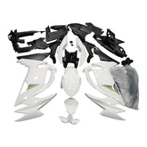 Amotopart 2020-2024 Kawasaki ER-6F Ninja650 Black White Fairing Kit