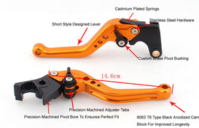 17-18 Kawasaki Short Adjustable Brake Clutch Levers