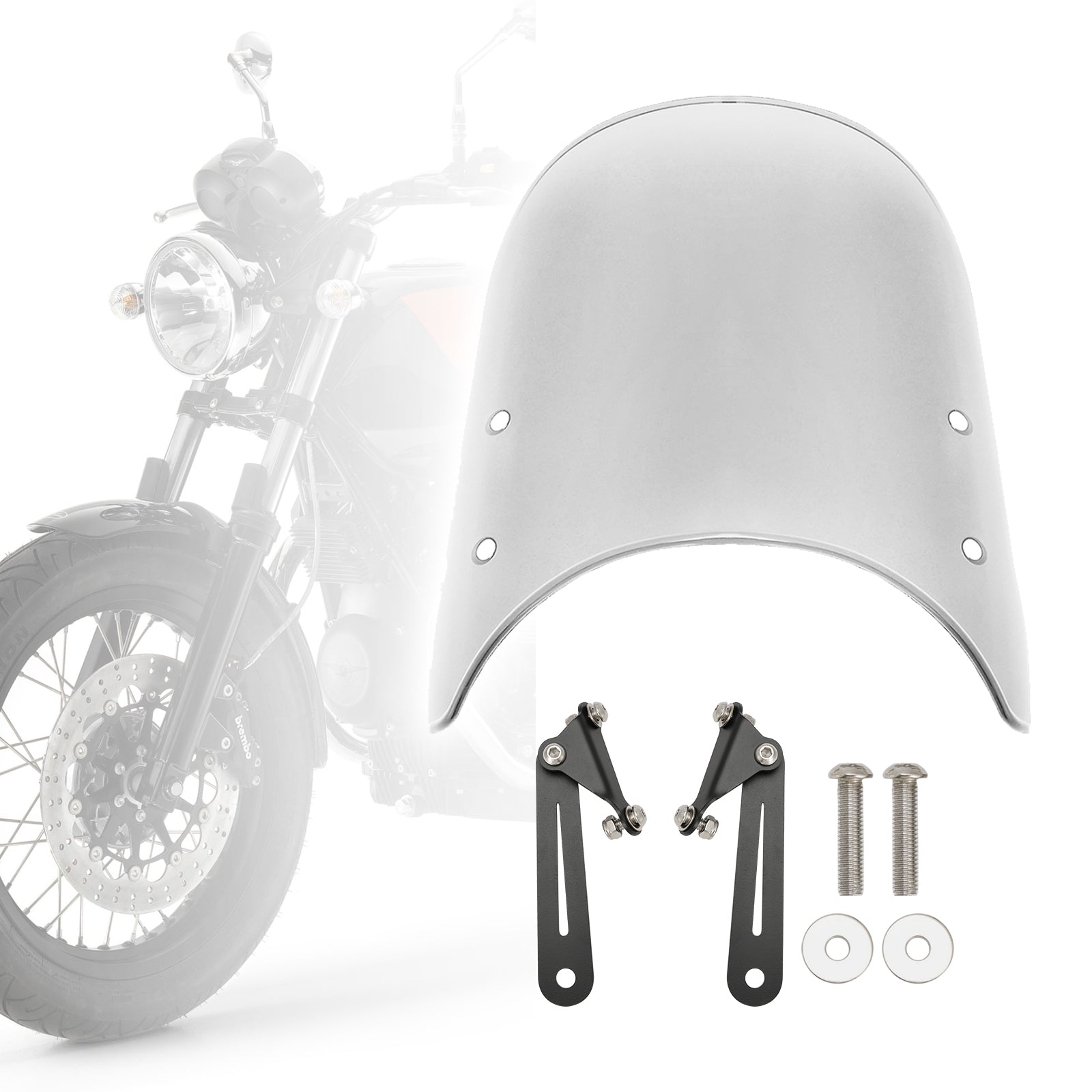 Moto Guzzi 16-23 V7 Classic & 18-23 V9 Clear Bobber Windshield WindScreen