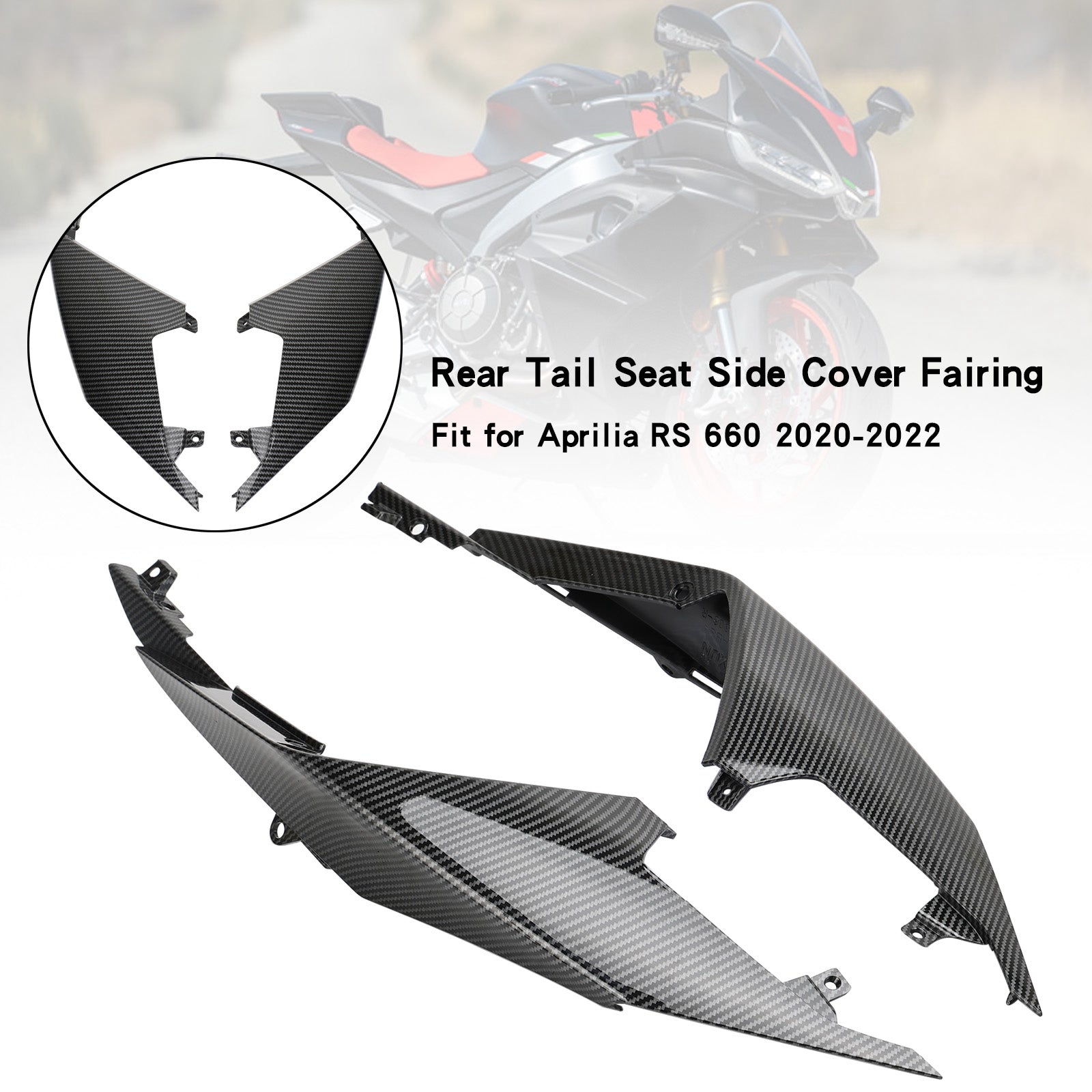 Carbon ABS Rear Tail Seat Side Cover Fairing For Aprilia RS 660 2020-2022