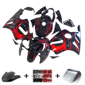 Amotopart 2002-2005  Kawasaki ZX12R Black Red Fairing Kit