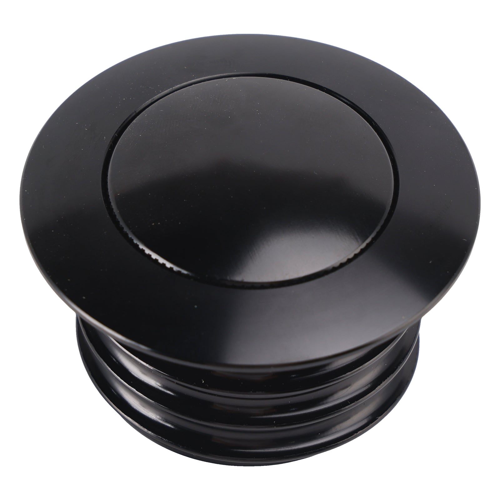 1982-2010 Softail Dyna Road King FXR Black Pop-Up Gas Cap Set Vented