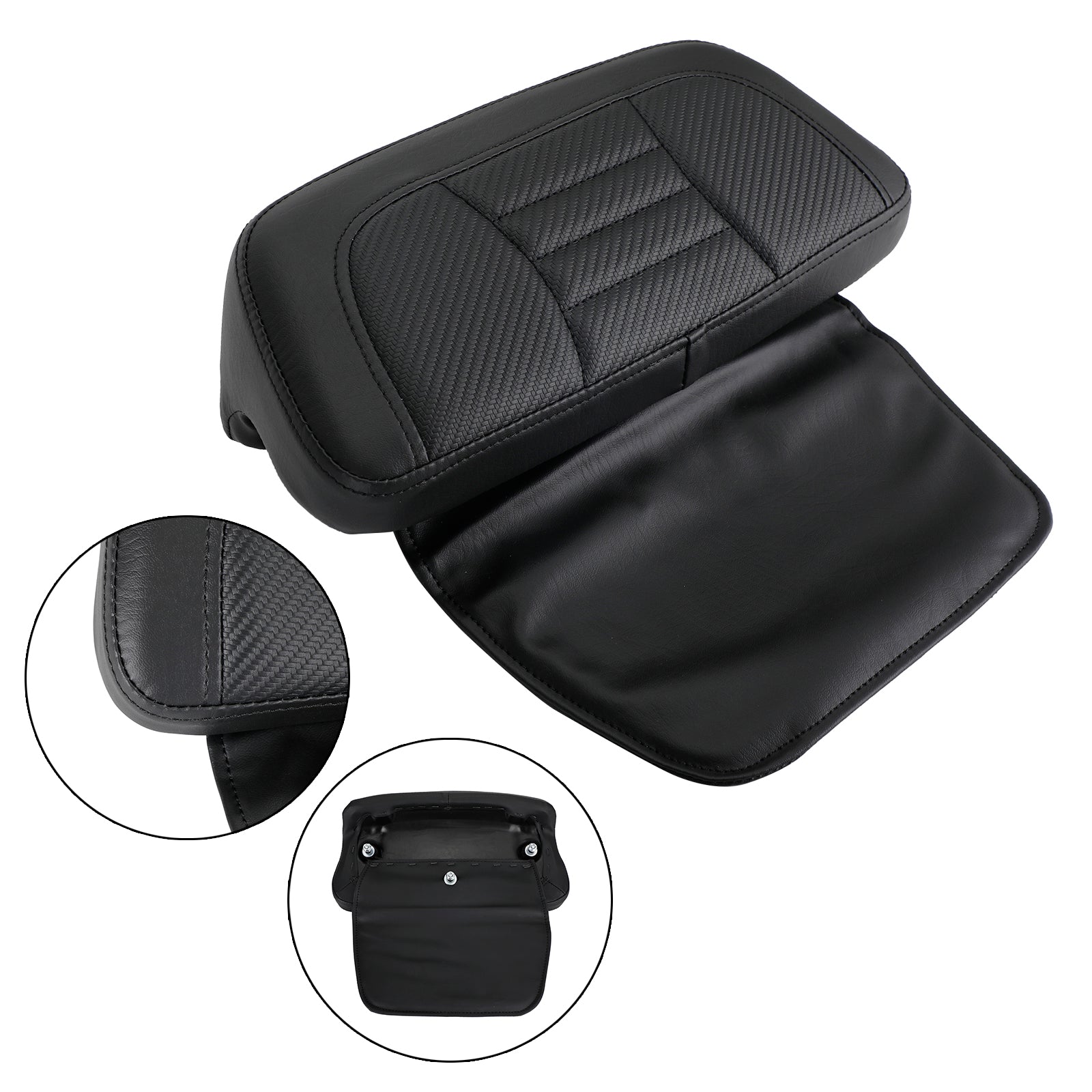 Chopped Pack Trunk Backrest Pad fit for Tour Pack Touring FL Road Glide 2014-Up