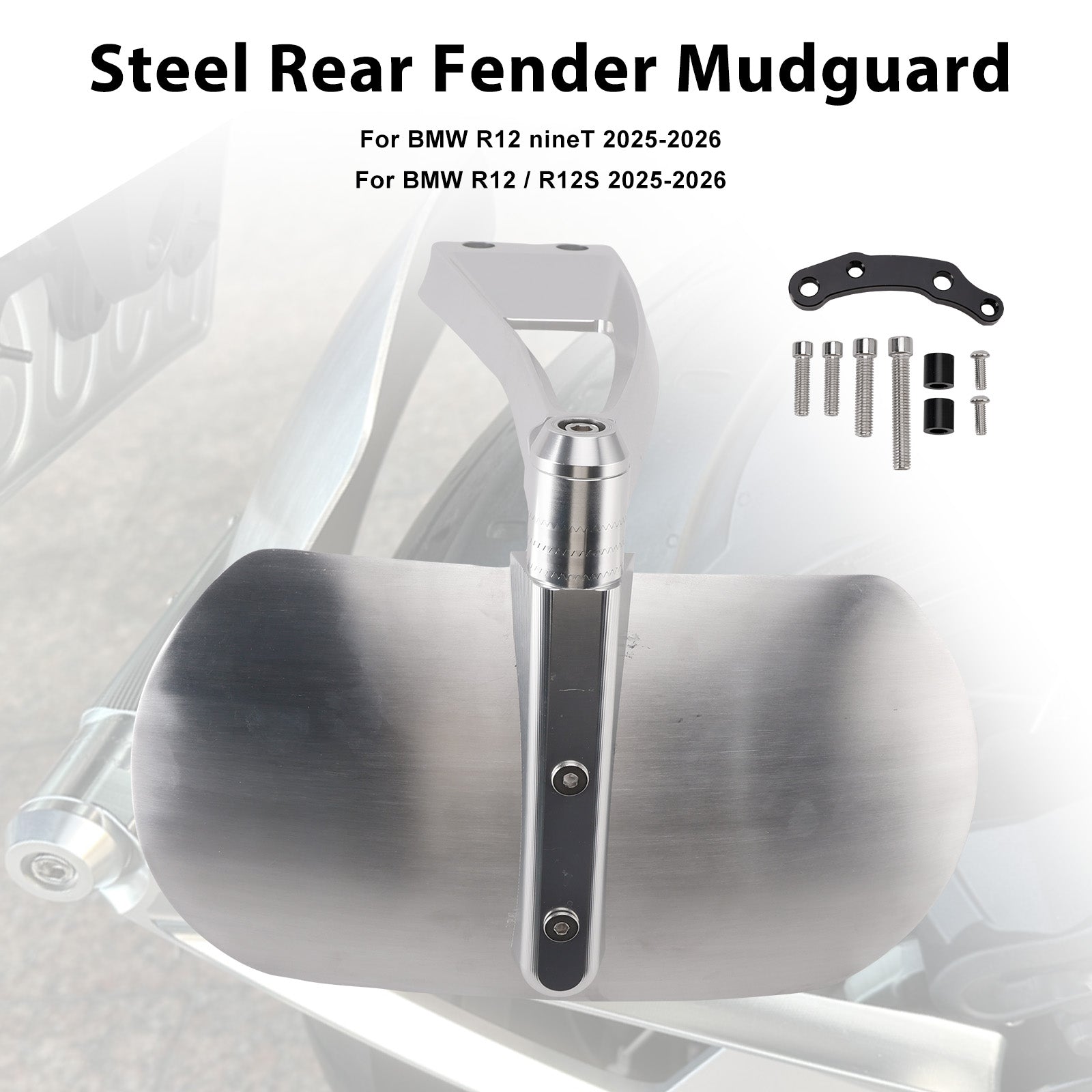 Garde-boue arrière en acier pur pour BMW R12 R12S R nineT Scrambler