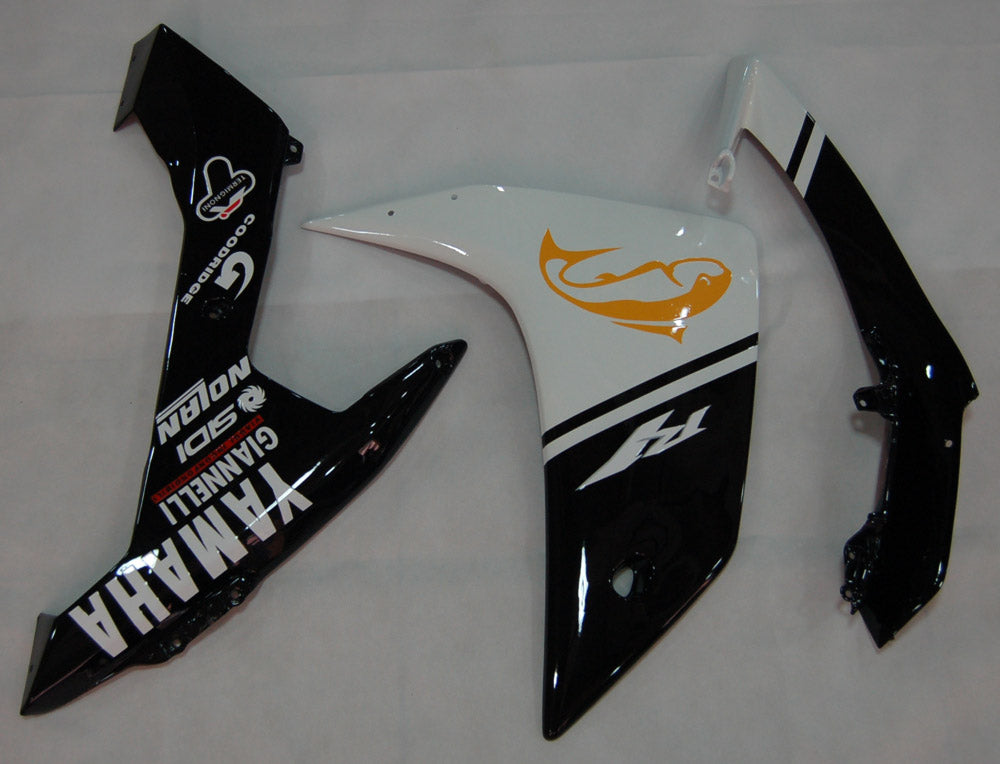 Amotopart 2007-2008 Yamaha YZF 1000 R1 Black&White Style1 Fairing Kit