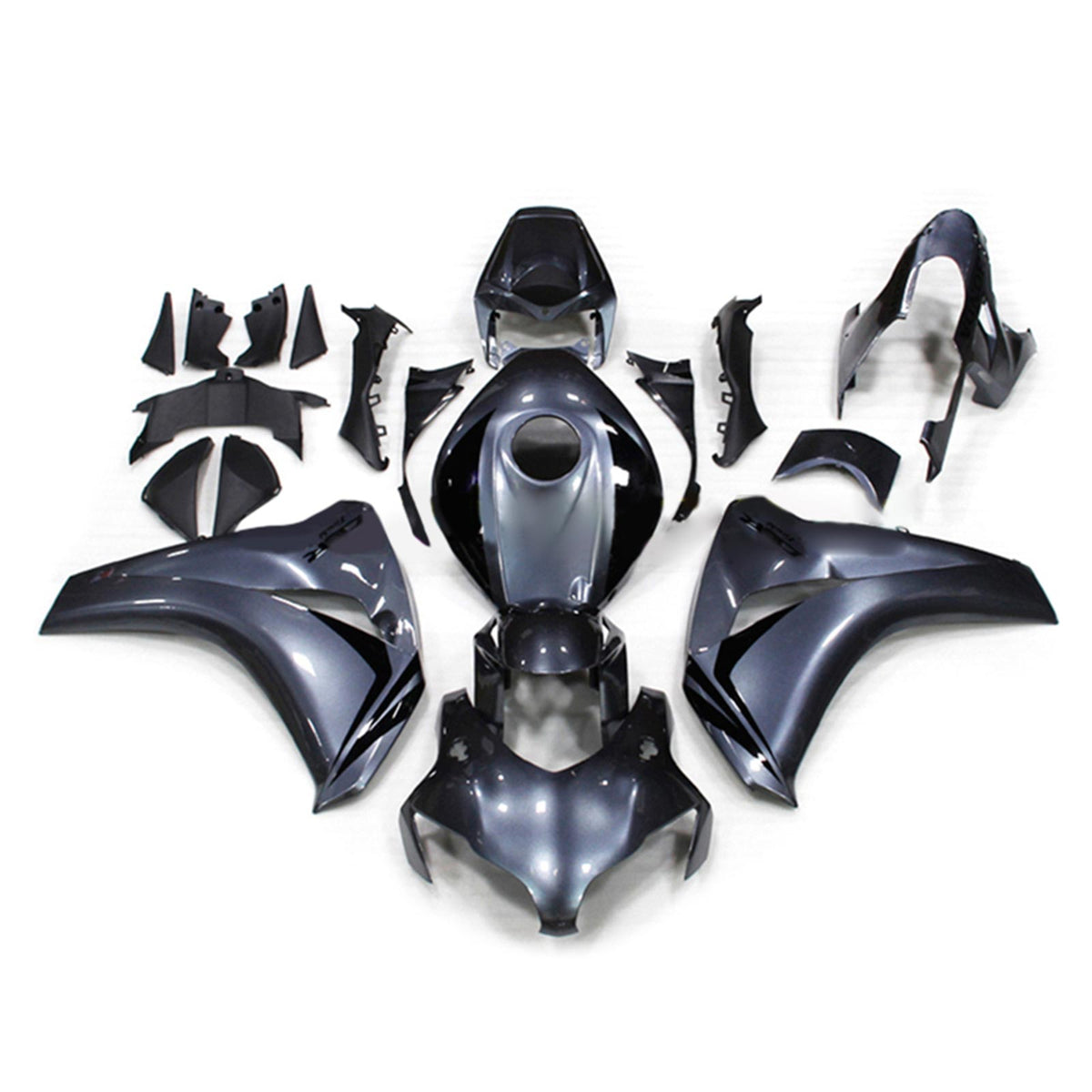 Amotopart 2008-2011 Honda CBR1000RR Kit de carenado gris brillante