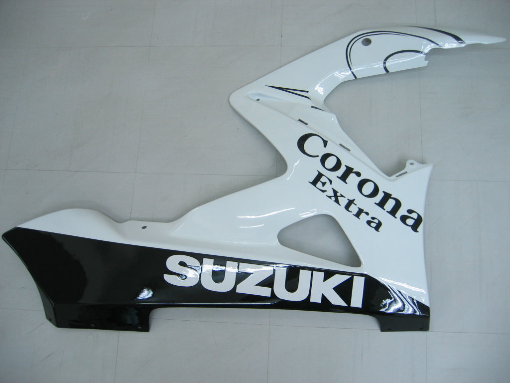 Amotopart 2005-2006 Suzuki GSXR1000 K5 White with Black Stripe Fairing Kit