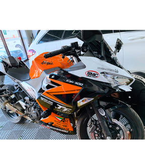 Amotopart 2018-2024 Kawasaki EX400 Ninja400 Orange&amp;Schwarz Verkleidungssatz