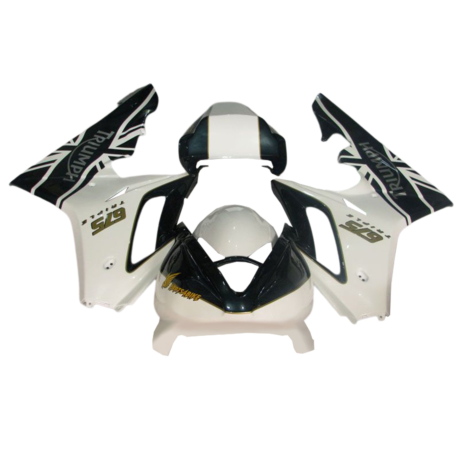 Amotopart 2006-2008 Triumph Daytona 675 Black&White Style1 Fairing Kit