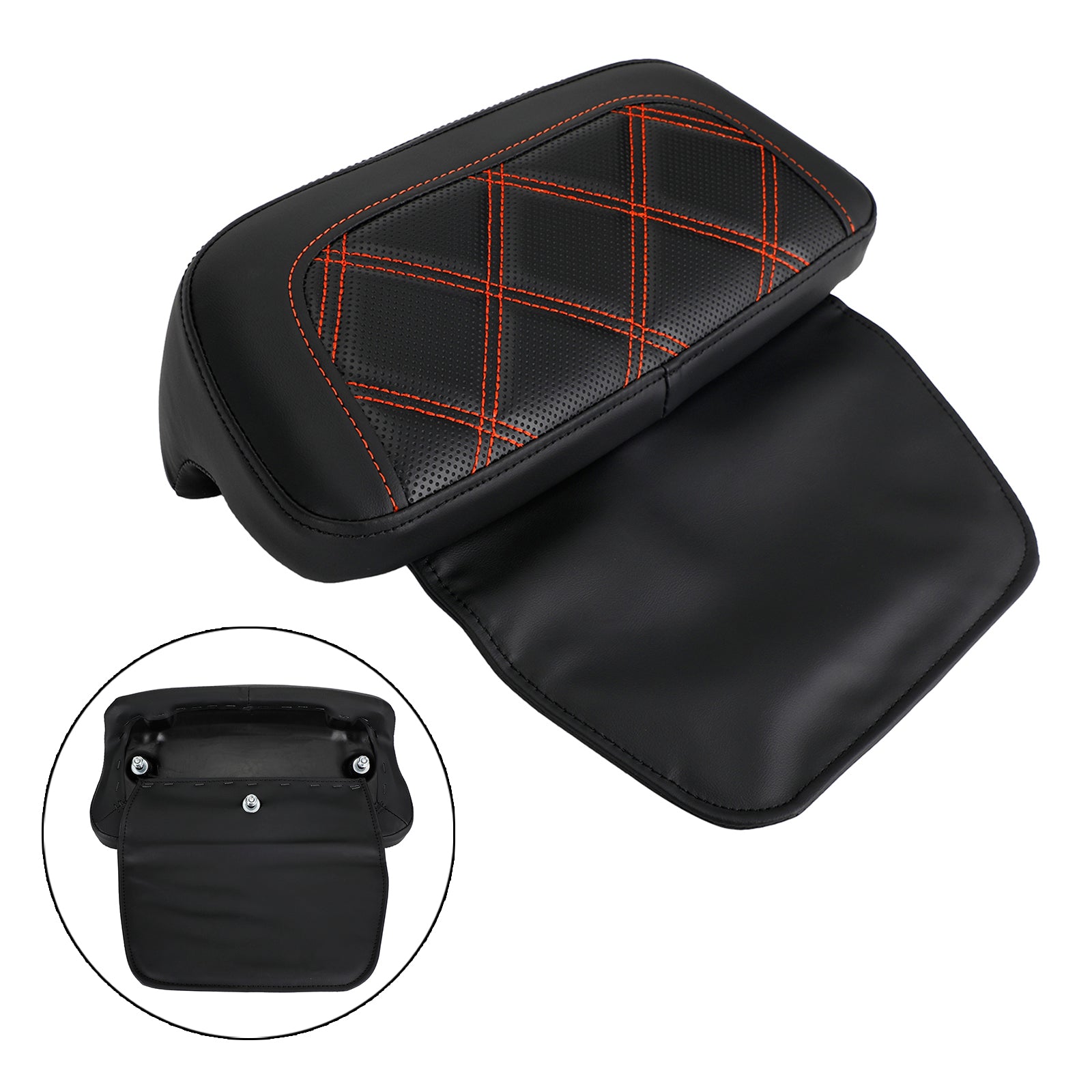 Chopped Pack Trunk Backrest Pad fit for Tour Pack Touring FL Road Glide 2014-Up