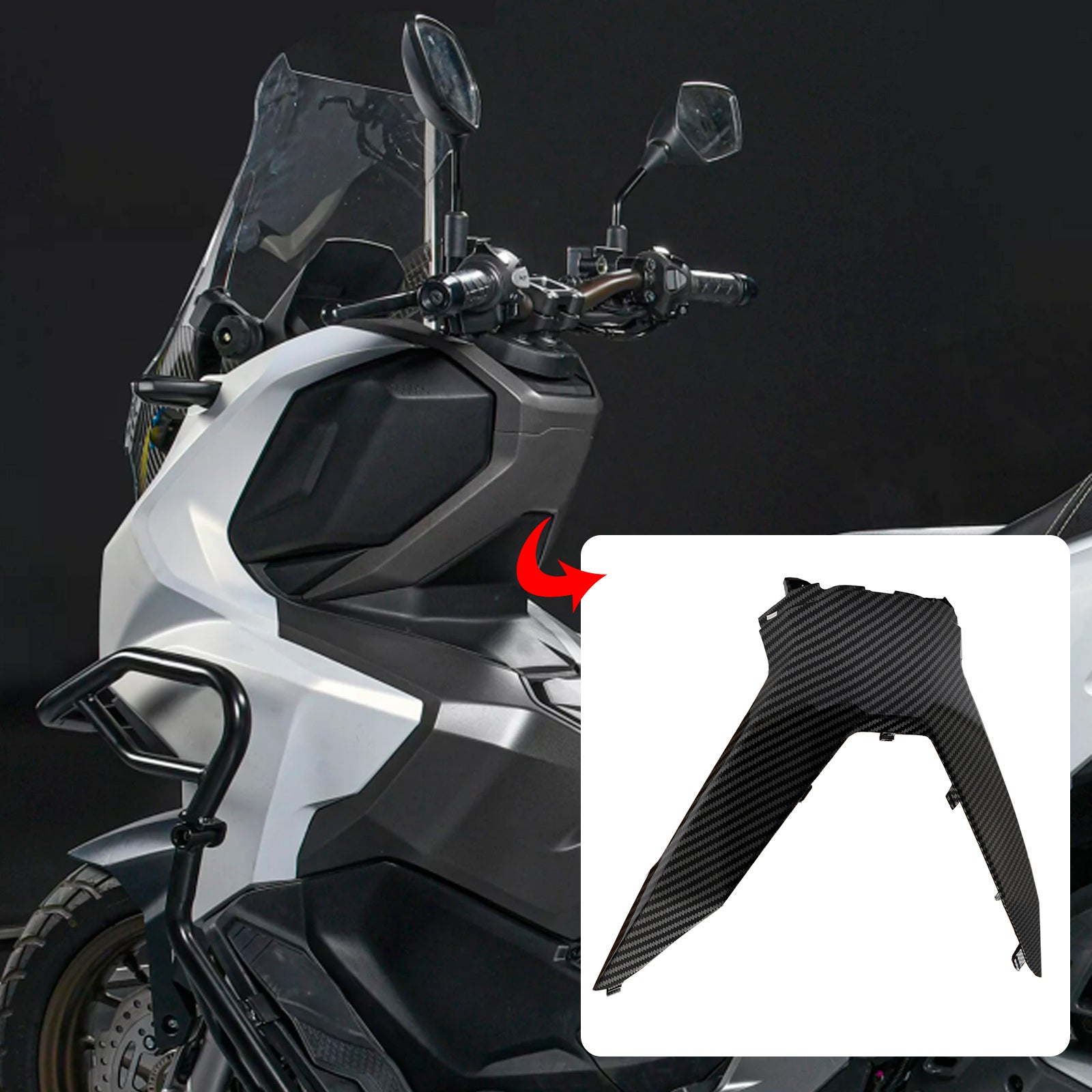 23-24 Honda Adv 160 Lenker Fahrer Obere Abdeckung Verkleidungen