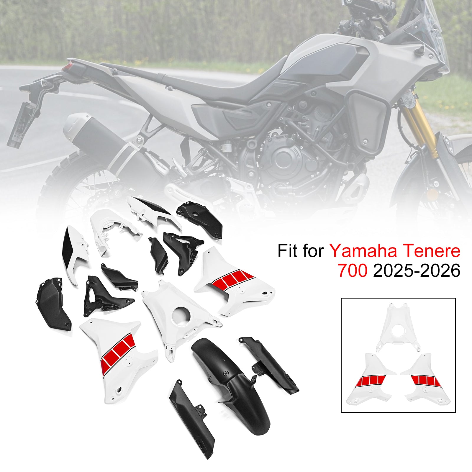Amotopart 2025-2026 Yamaha Tenere 700 T700S Fairing Kit Collection