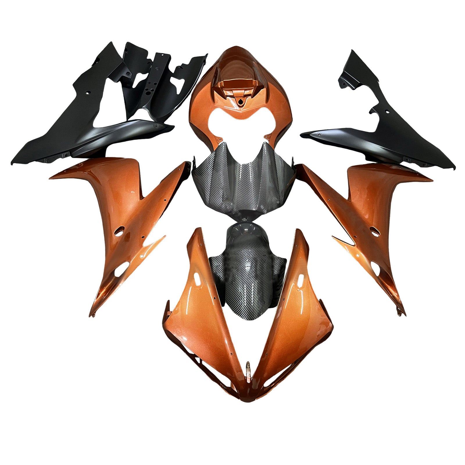 Amotopart 2004-2006 Yamaha YZF-R1 Carbon Fiber Pattern Brown Fairing Kit