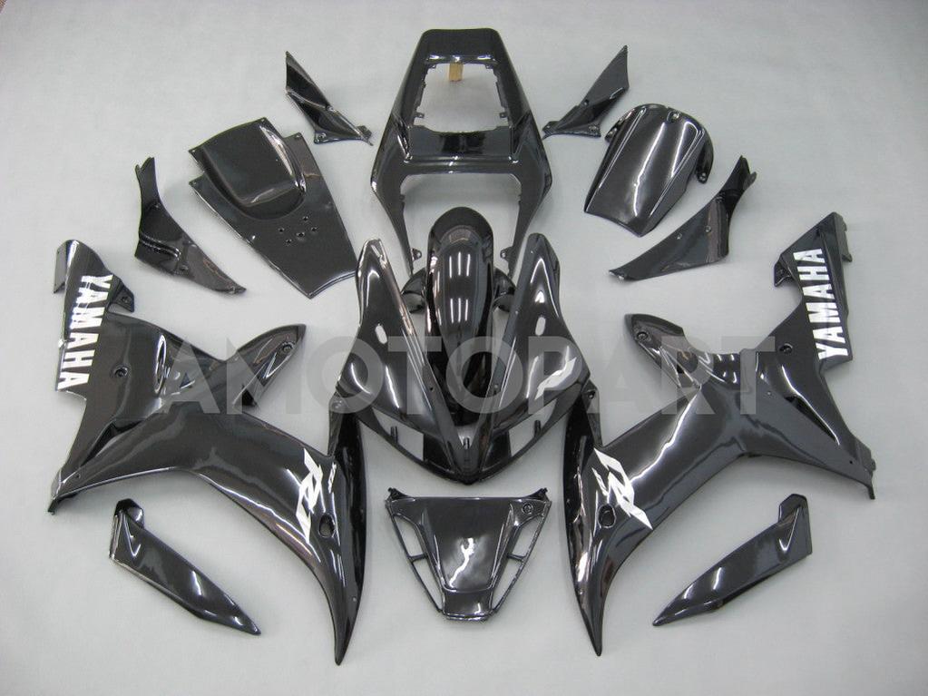 Amotopart 2002-2003 Yamaha YZF 1000 R1 Gloss Black Fairing Kit