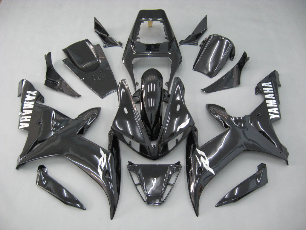 Amotopart 2002-2003 Yamaha YZF 1000 R1 Gloss Black Fairing Kit