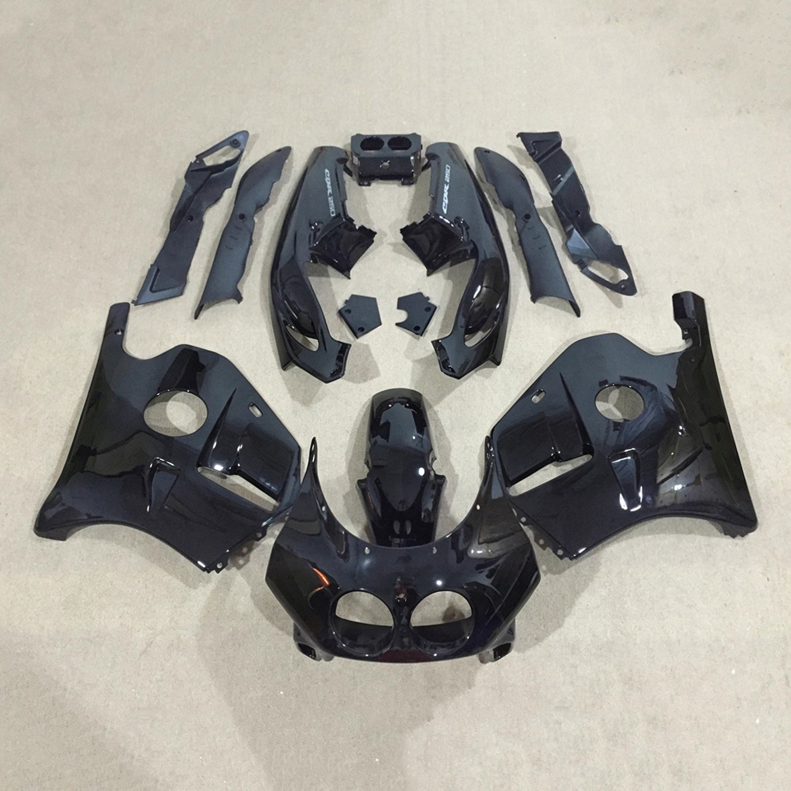 Amotopart 1990-1998 Honda CBR250RR MC22 Black Fairing Kit