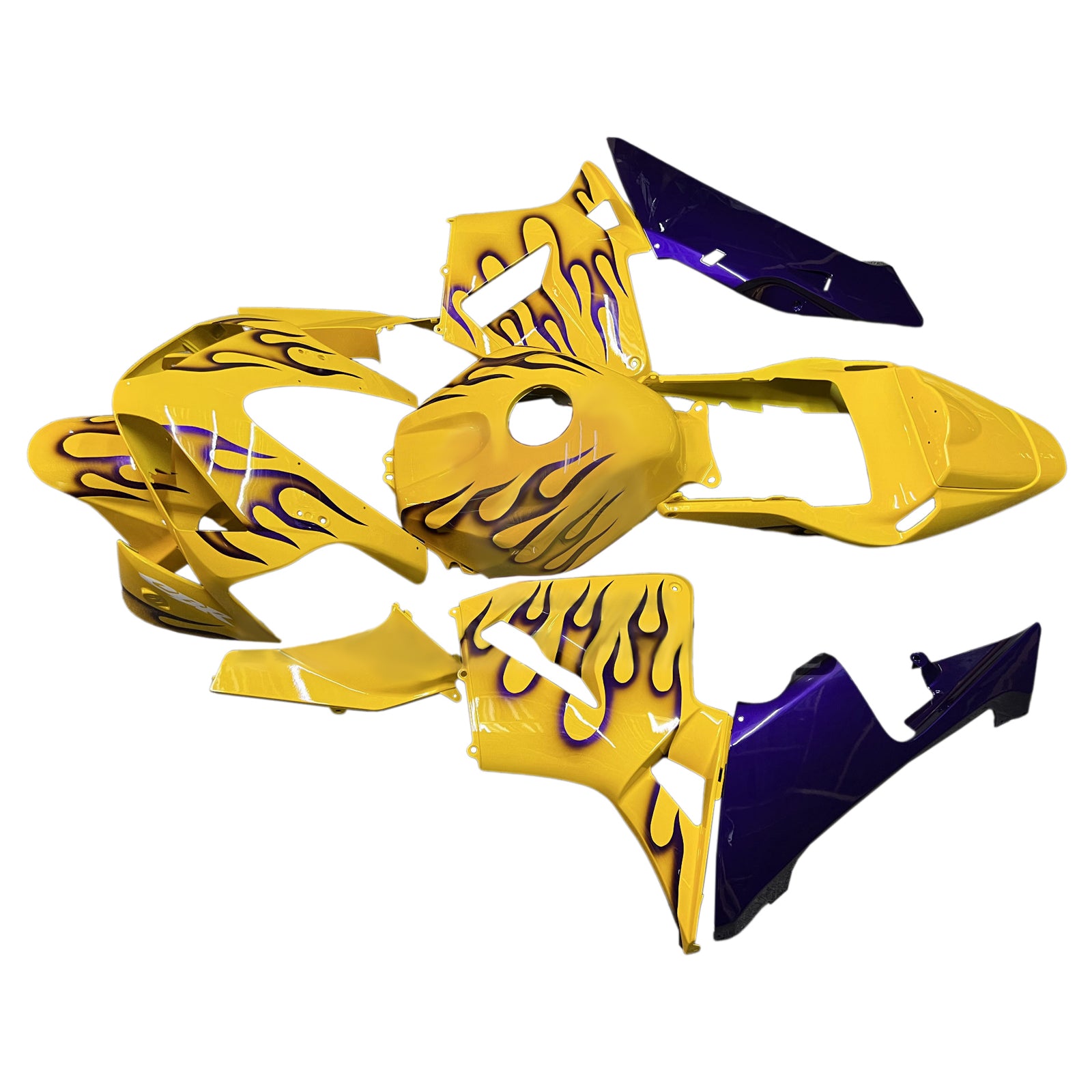 Amotopart 2003-2004 Honda CBR600RR Yellow with Black Blames Kit Kit