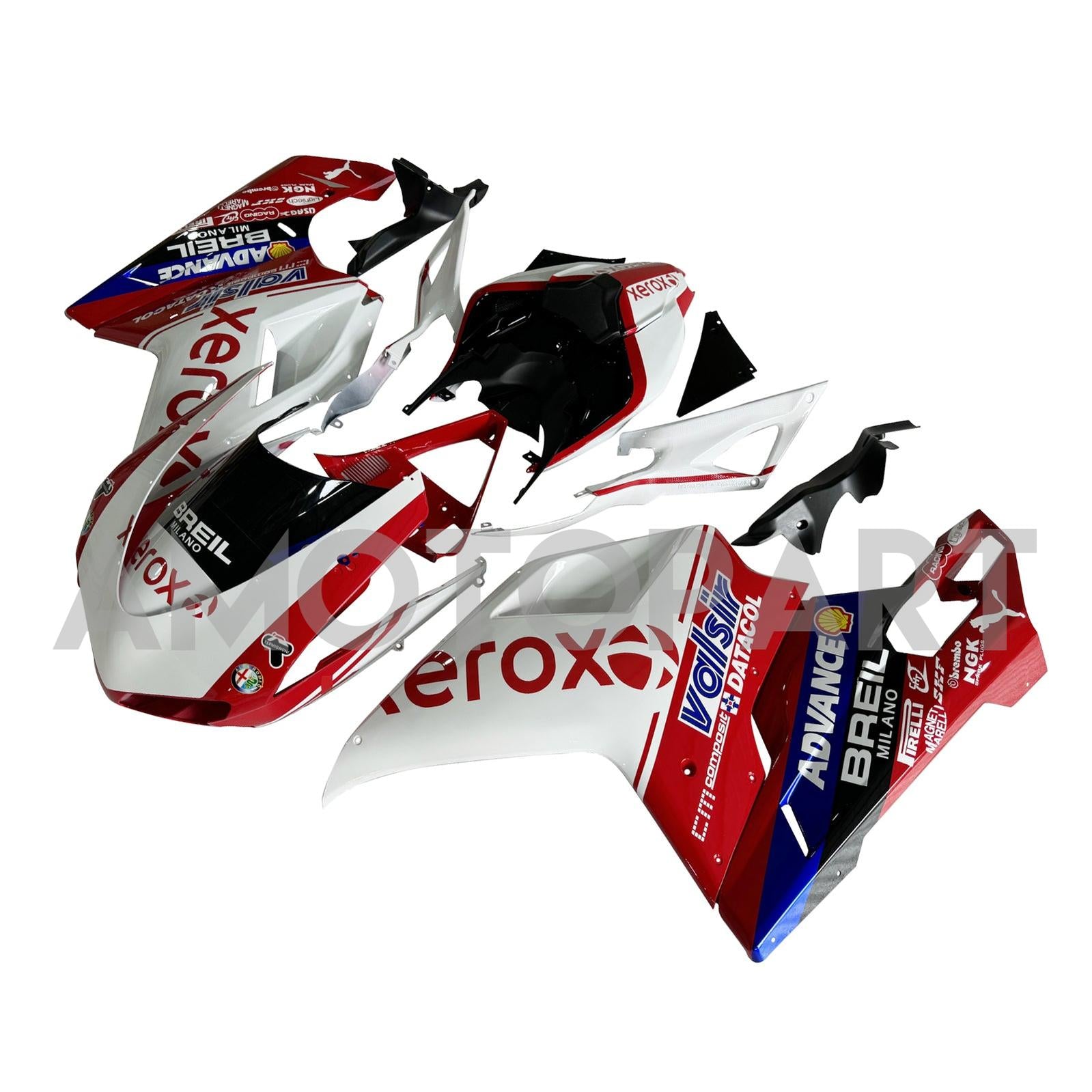 Amotopart 2007-2011 Ducati 1098/1198/848 Black White Red Blue Fairing Kit