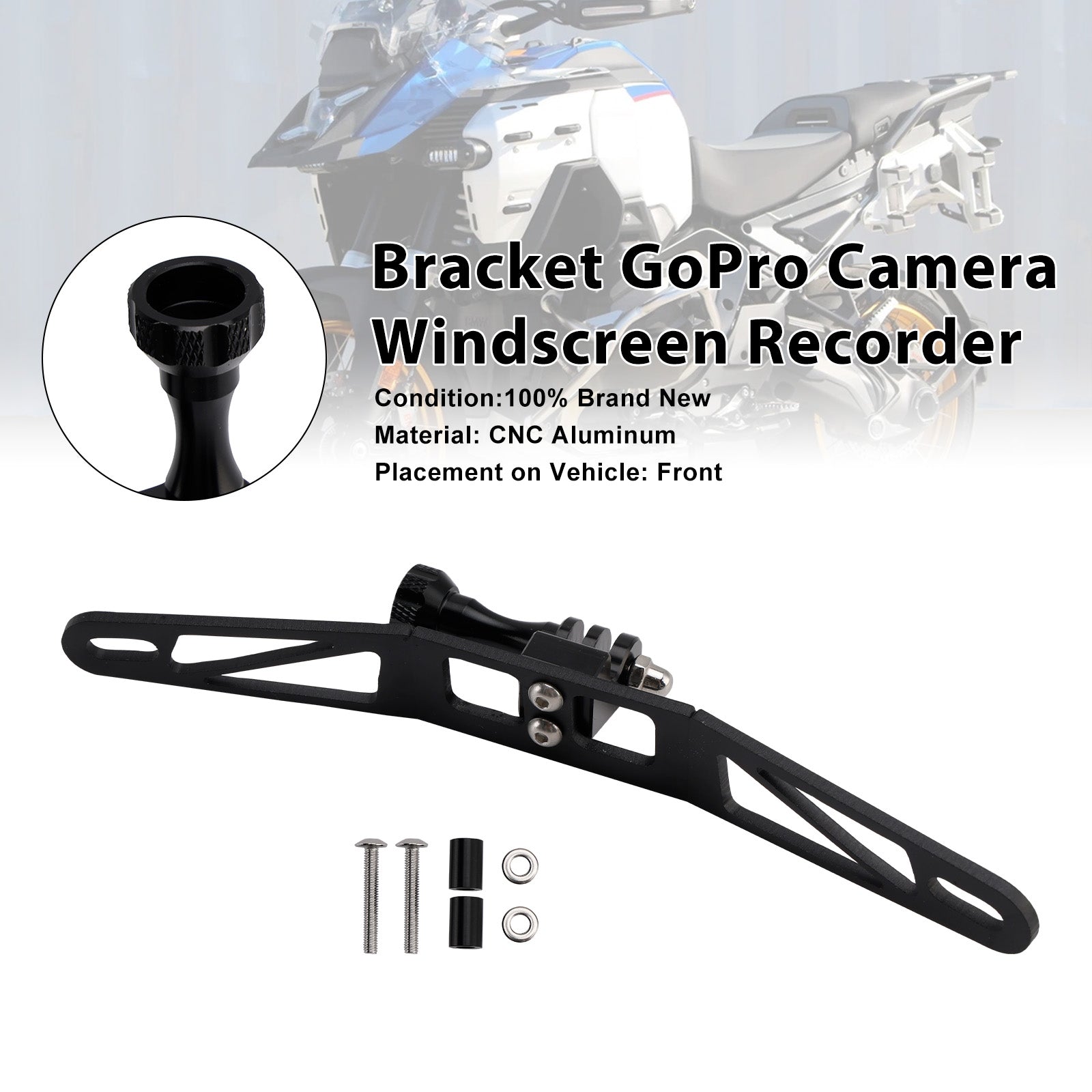 BMW R1300GS S1000XR F900XR F850GS Bracket GoPro Camera Windscreen