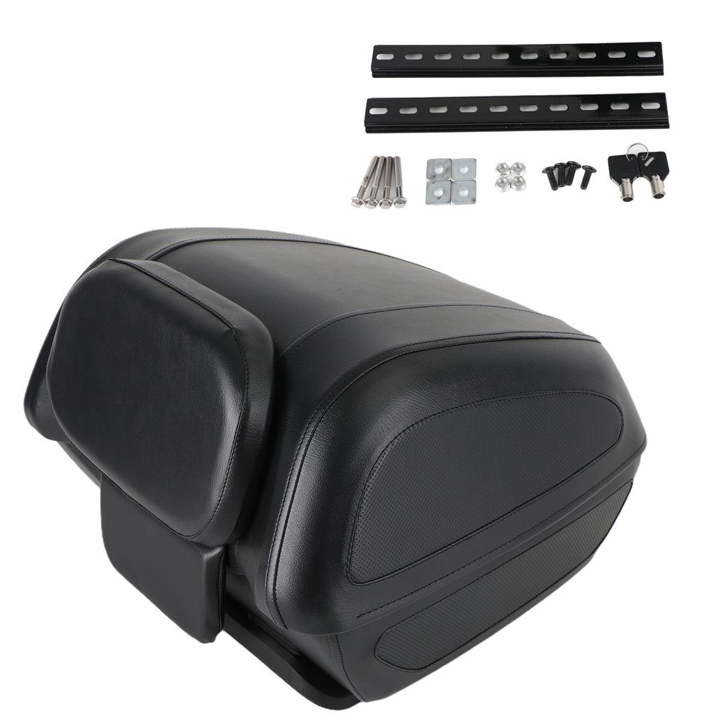 Motorcycle Top Box Motorbike/Bike Luggage/Helmet Back Storage w/Plate