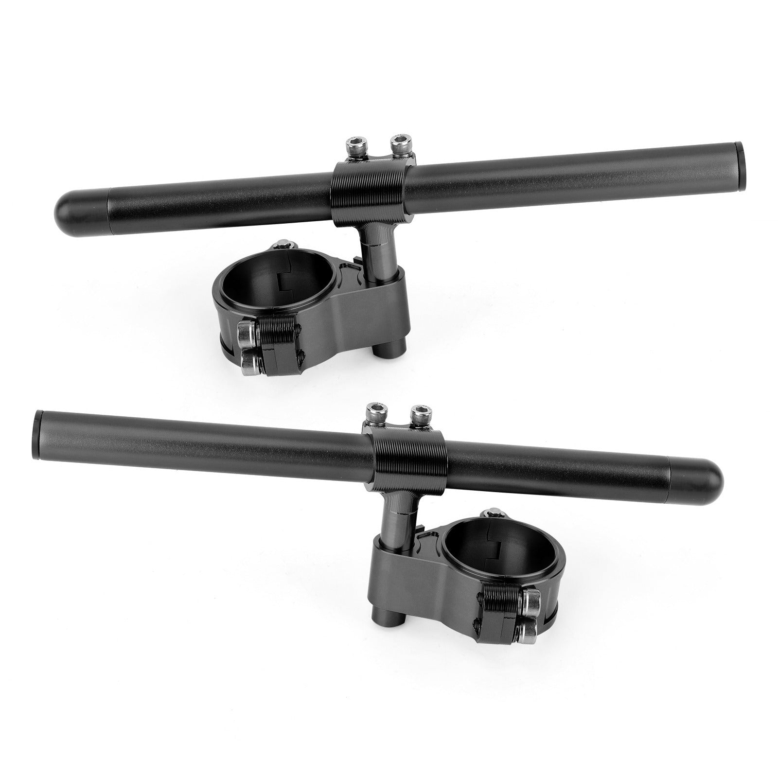 Universal Adjustable Rotatable CNC Billet Clip Ons Fork Tube Handlebar Kit 51mm Black