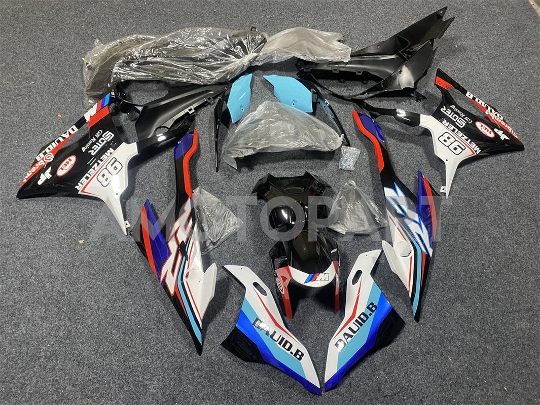 Amotopart BMW S1000RR 2019-2022 Kit de carenado Style3 azul y blanco