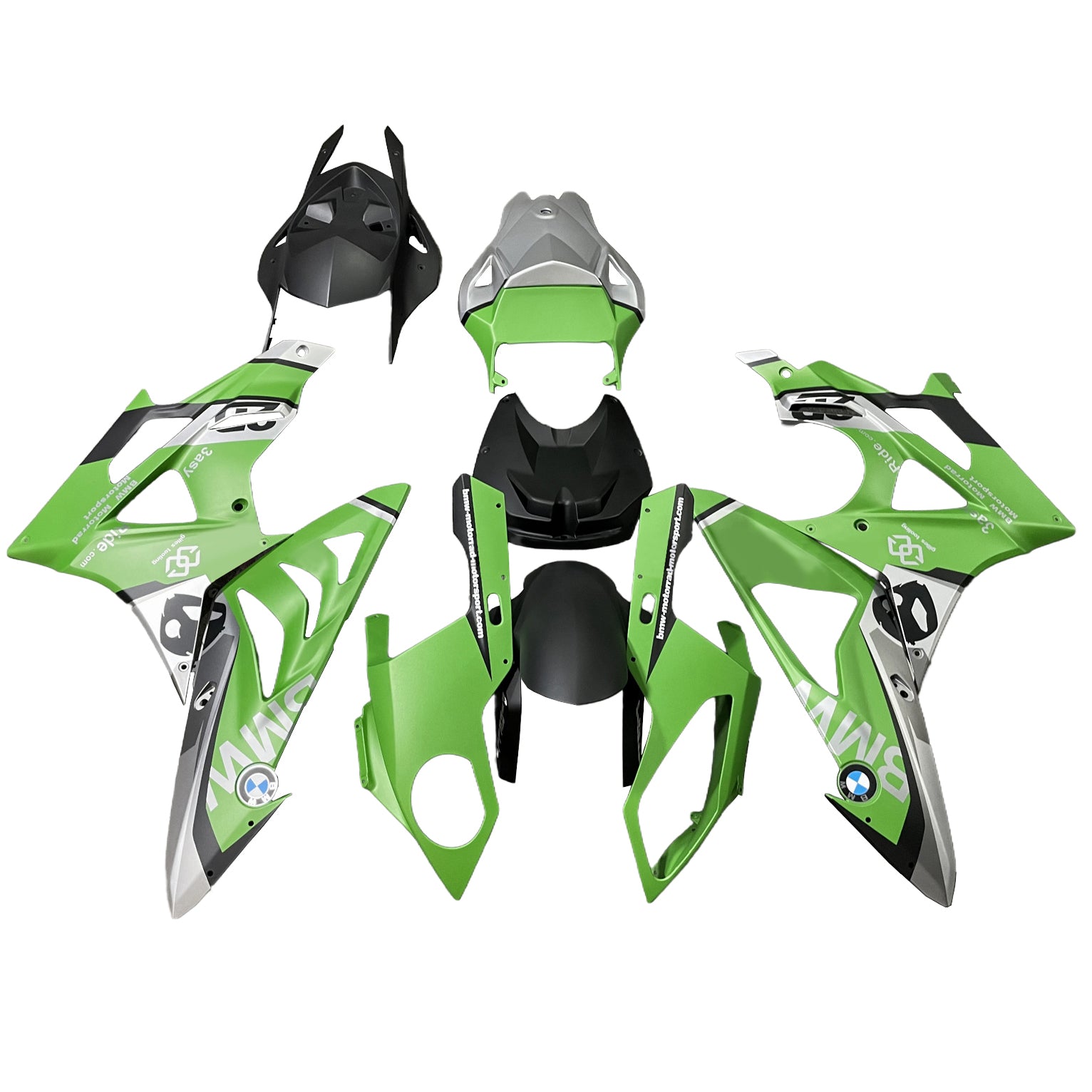 Amotopart 2015-2016 BMW S1000RR Green Silver Fairing Kit