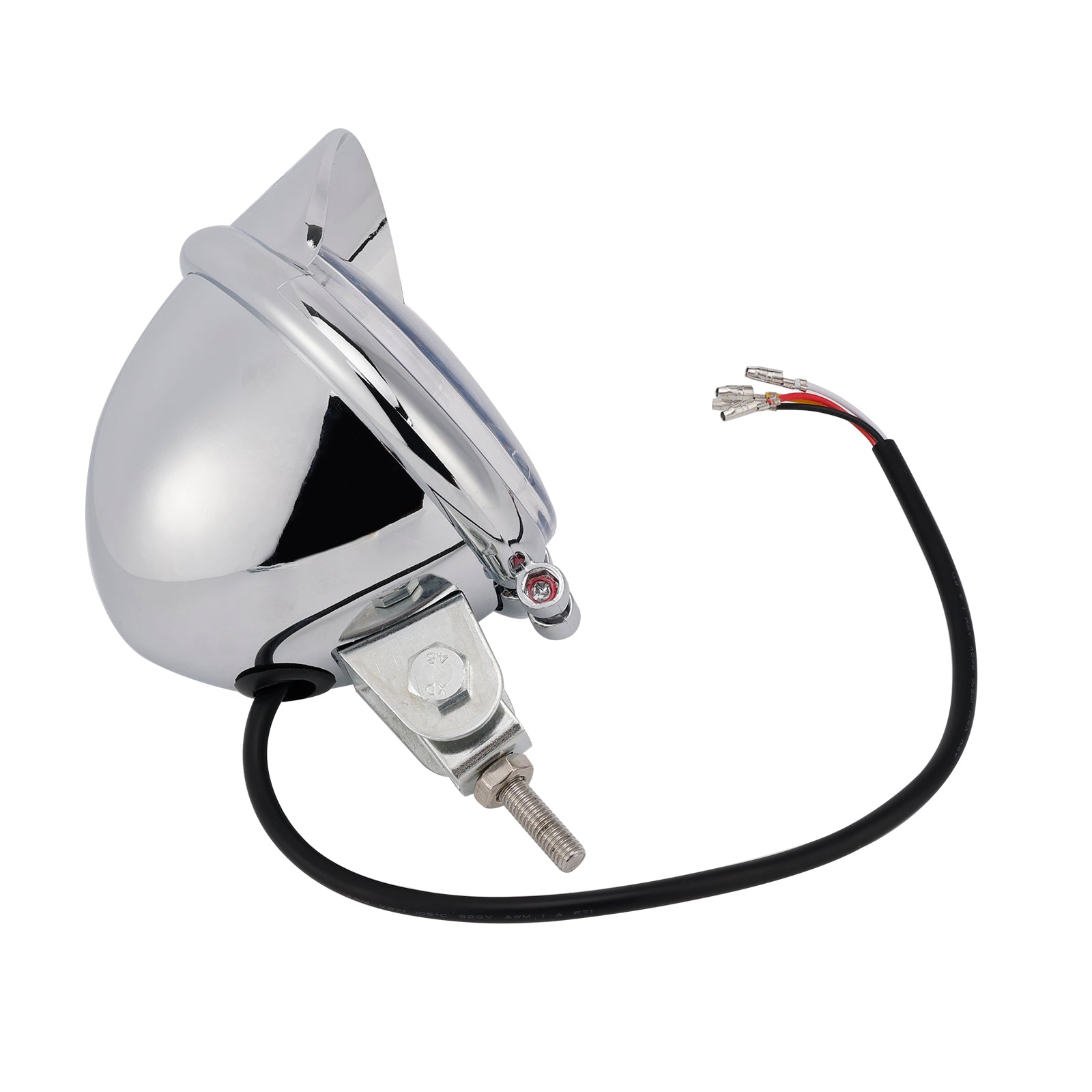 Racer Bobber Chopper Motorcycle Beam Headlight Fog Lamp Custom Chrome #D62