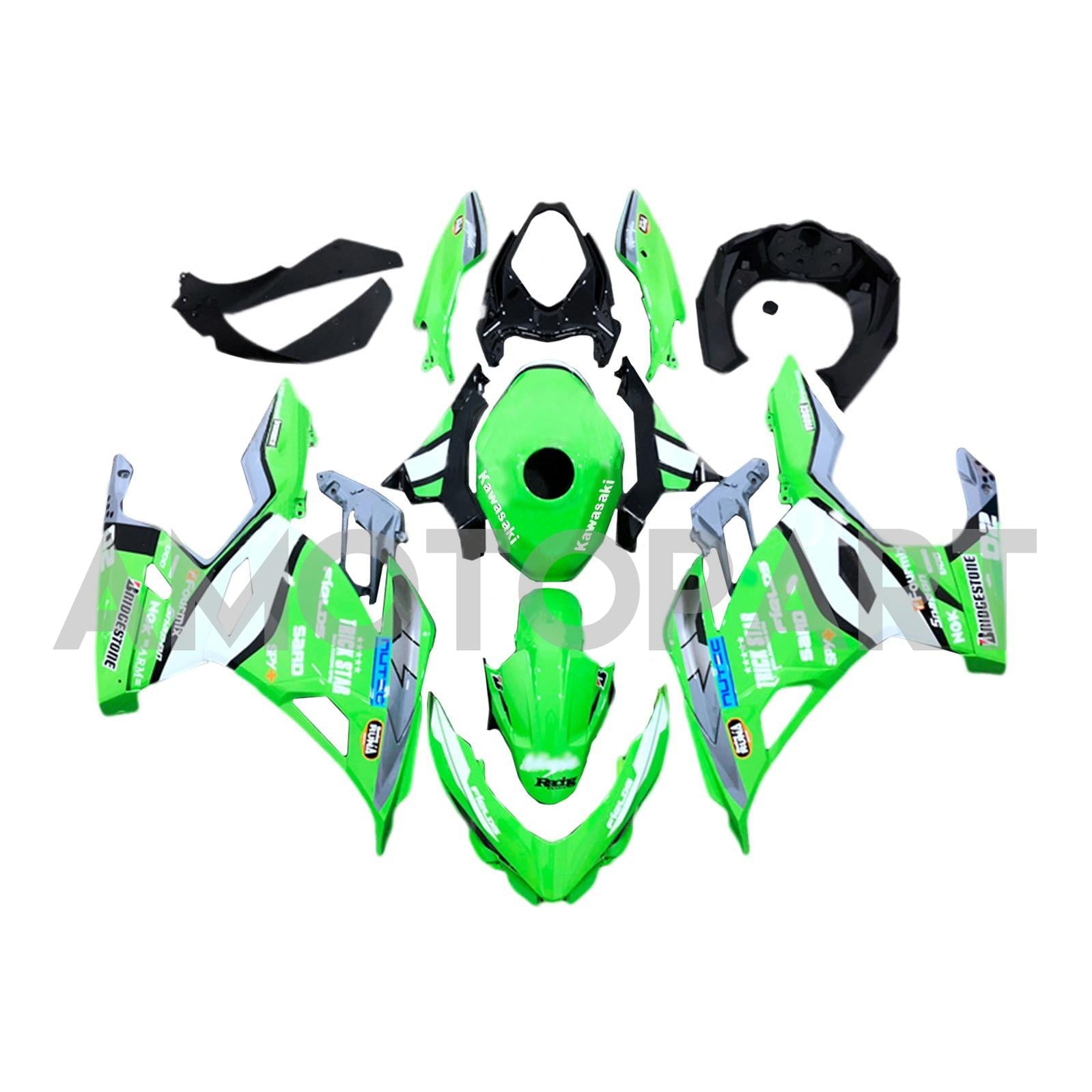 Amotopart 2018-2024 Kawasaki EX400/Ninja400 Fairing Kit Collection One