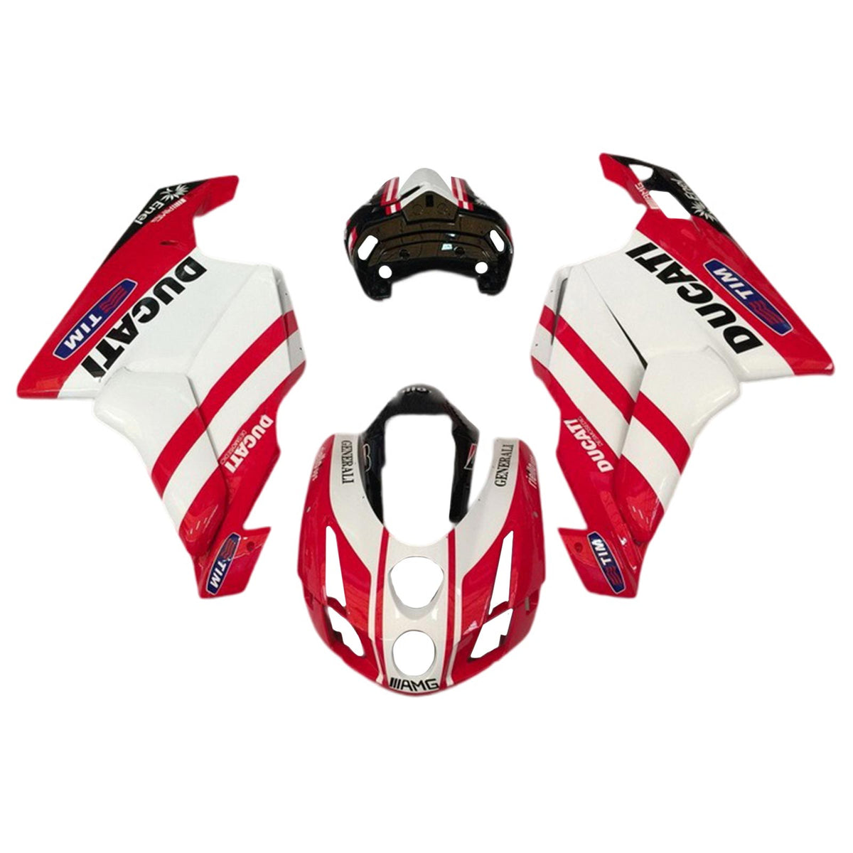 Amotopart 2003 2004 Ducati 999 749 Kit carena Style3 rosso e bianco