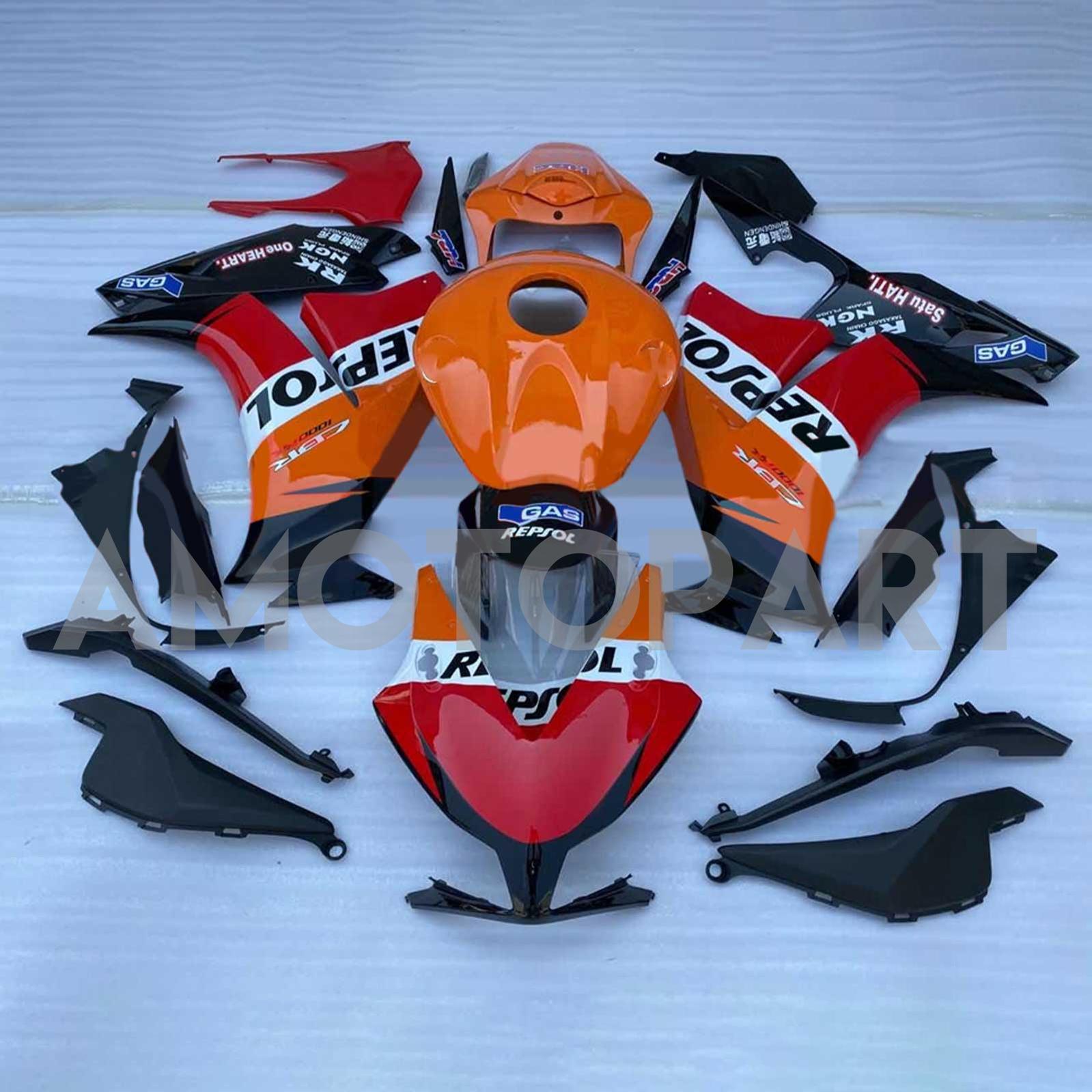 Amotopart 2012-2016 CBR1000RR Honda Red&Orange Fairing Kit