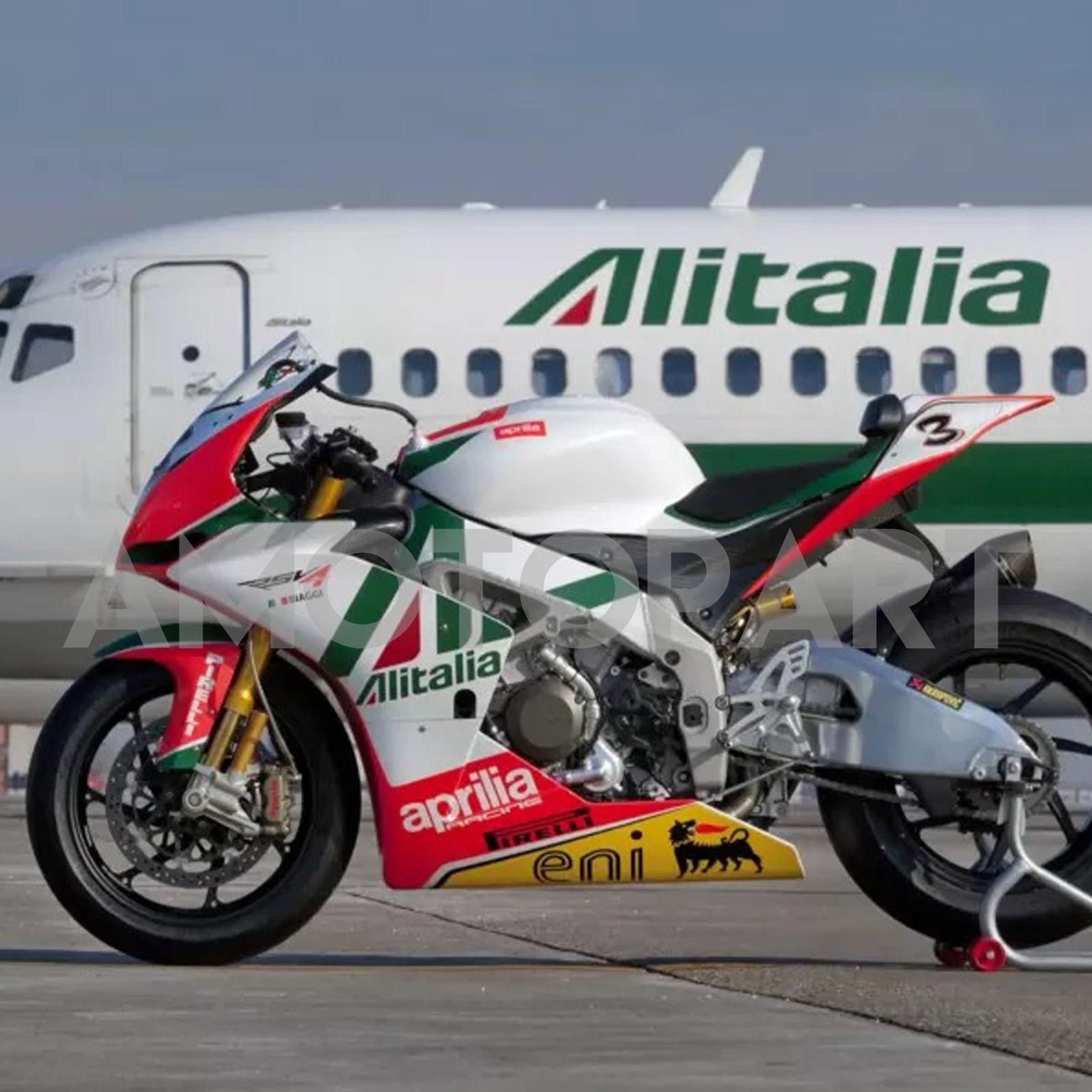 Amotopart 2009-2015 RSV4 1000 アプリリア ホワイト&レッド スタイル5 フェアリングキット