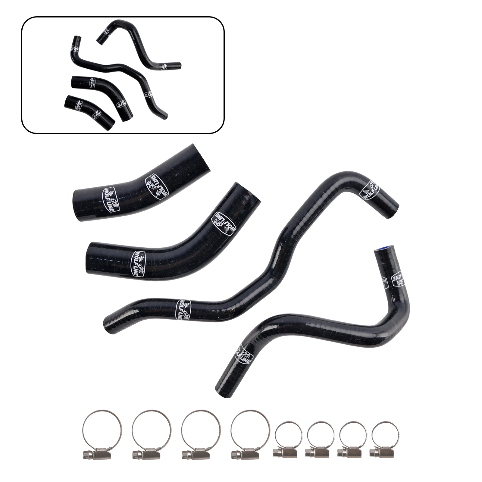 2019-2024 Yamaha Tenere 700 Silicone Radiator coolant Hose kit