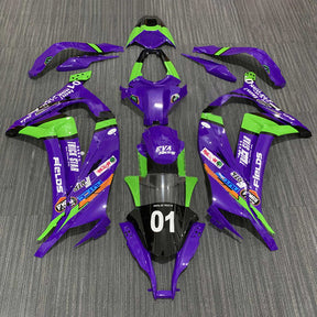 Amotopart 2011-2015 Kawasaki ZX10R Purple&Green Fairing Kit