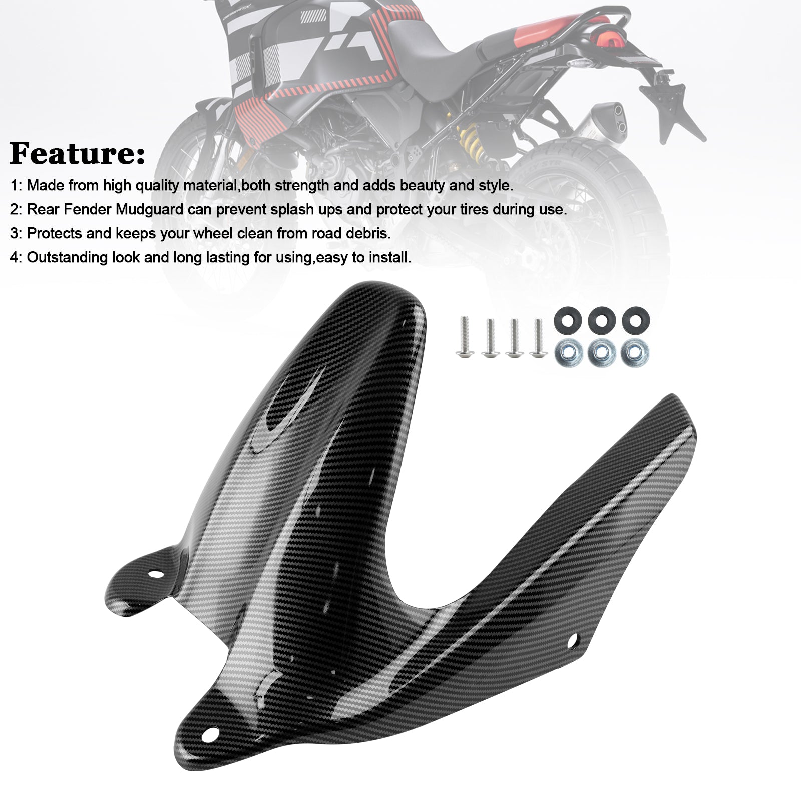 22-23 Ducati Desert X Rear Fender Mudguard Fairing Cowl