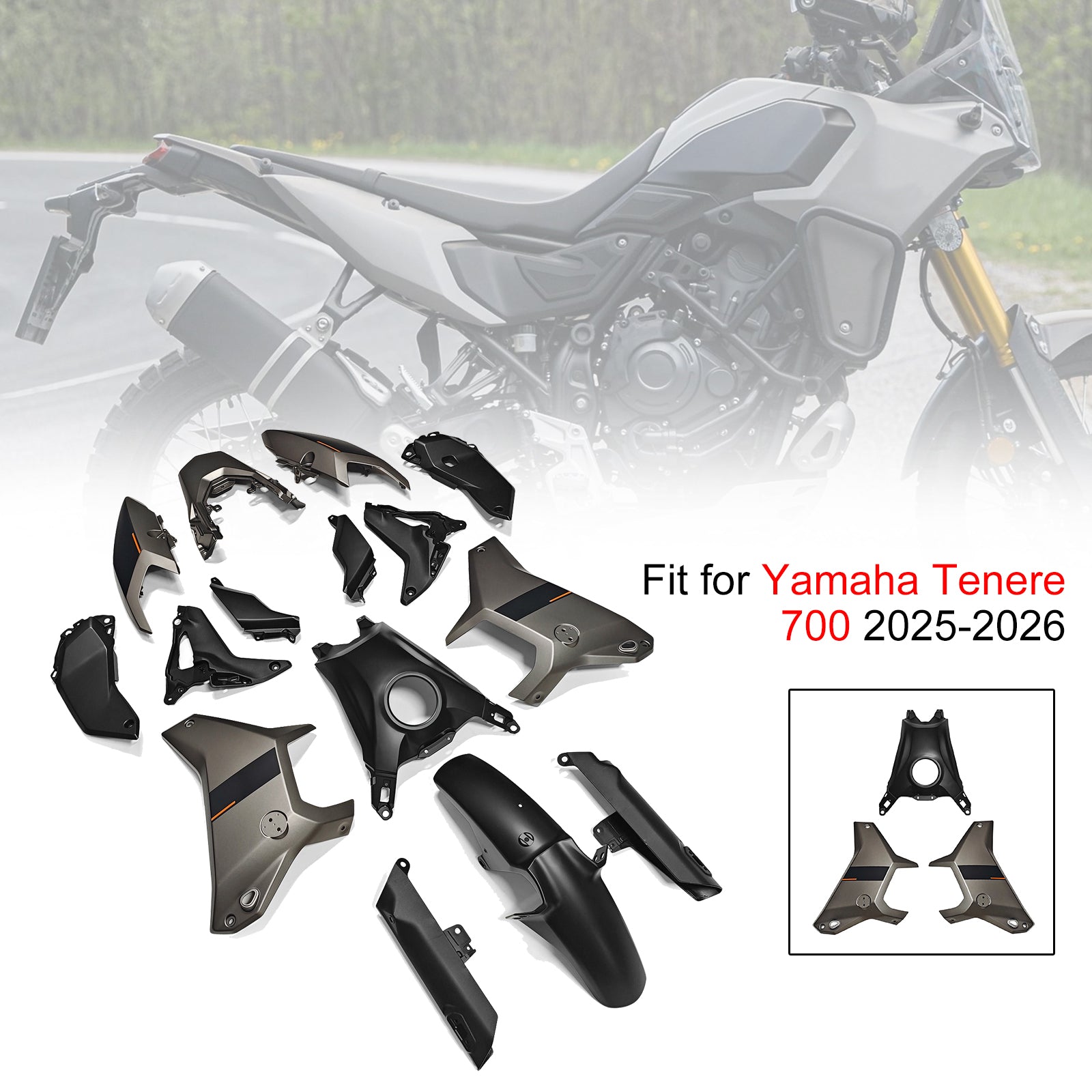 Amotopart 2025-2026 Yamaha Tenere 700 T700S Fairing Kit Collection