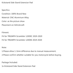Piastra per cavalletto laterale adatta per TRIUMPH Scrambler 1200XC 1200XE 2019-2020