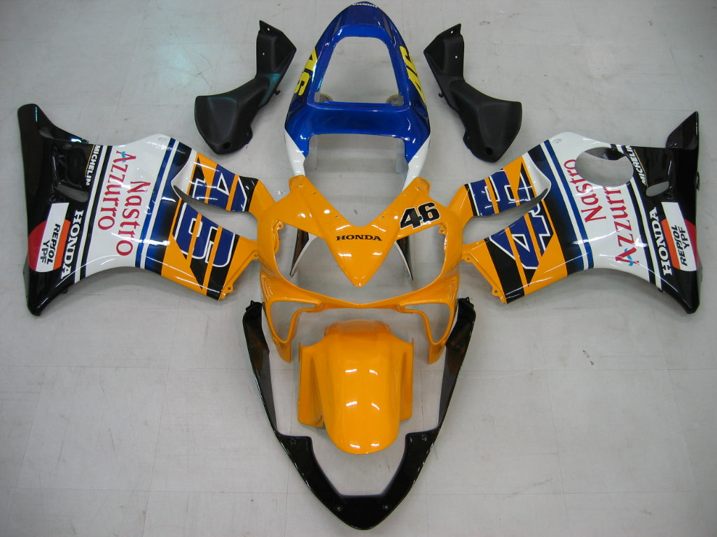 Amotopart 2001-2003 ホンダ CBR600 F4i イエロー&ブルー フェアリングキット