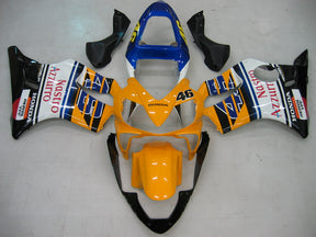 Amotopart 2001–2003 Honda CBR600 F4i Gelb-blaues Verkleidungsset