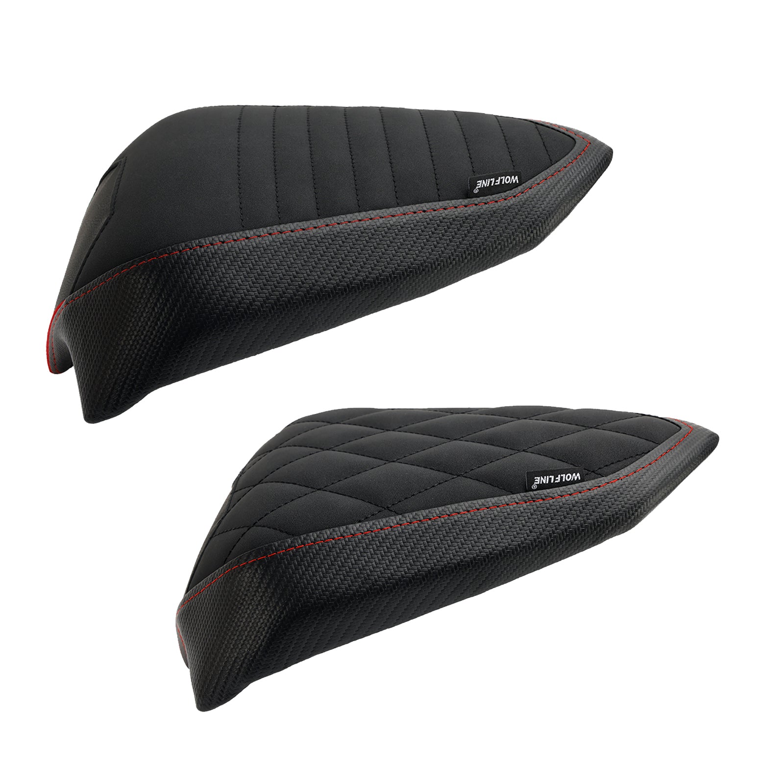 Coussin de passager de siège arrière plat en Pu adapté pour DU Streetfighter V2 2022 – 2023 grille en carbone