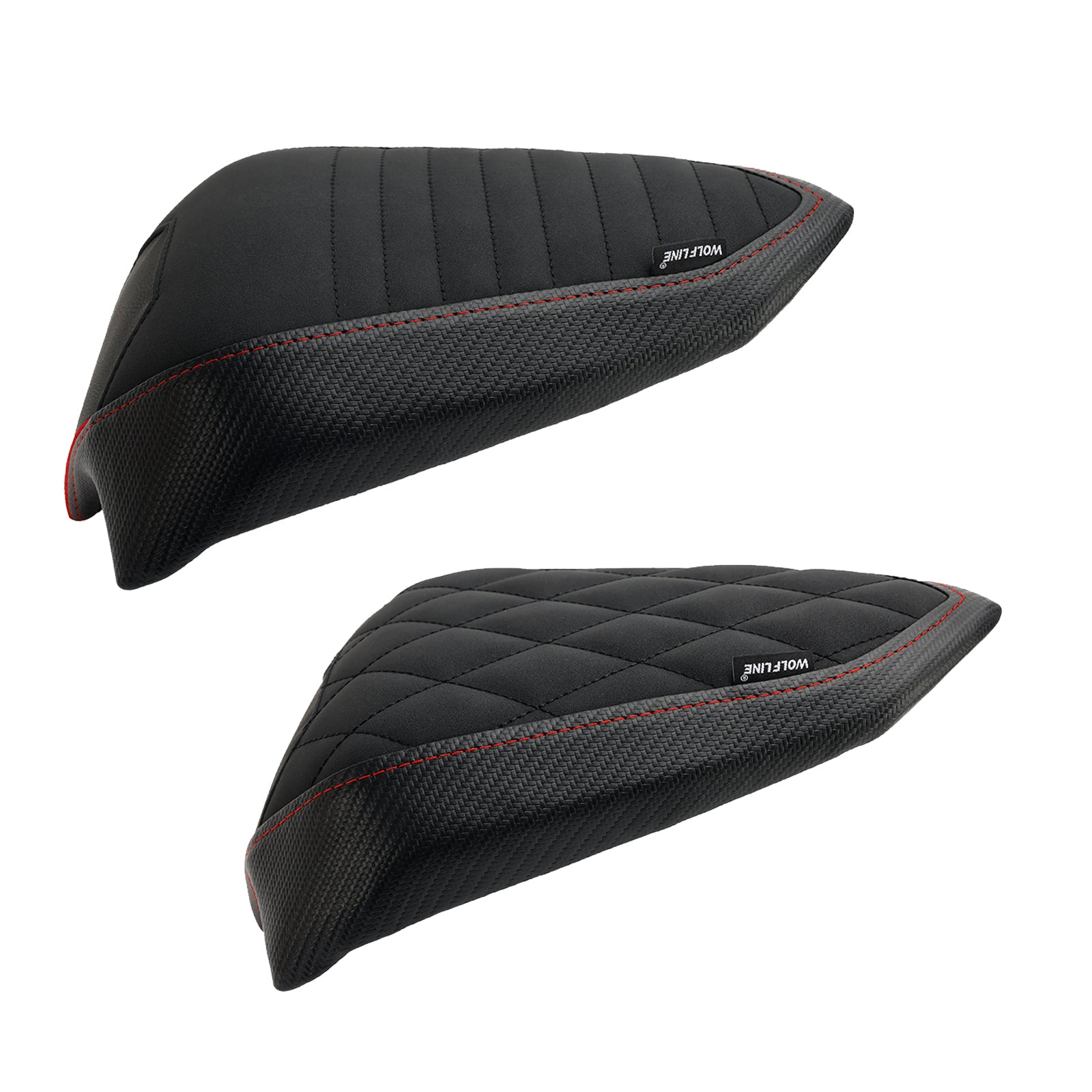Cuscino passeggero per sedile posteriore in PU piatto adatto per DU Streetfighter V2 2022-2023 griglia in carbonio