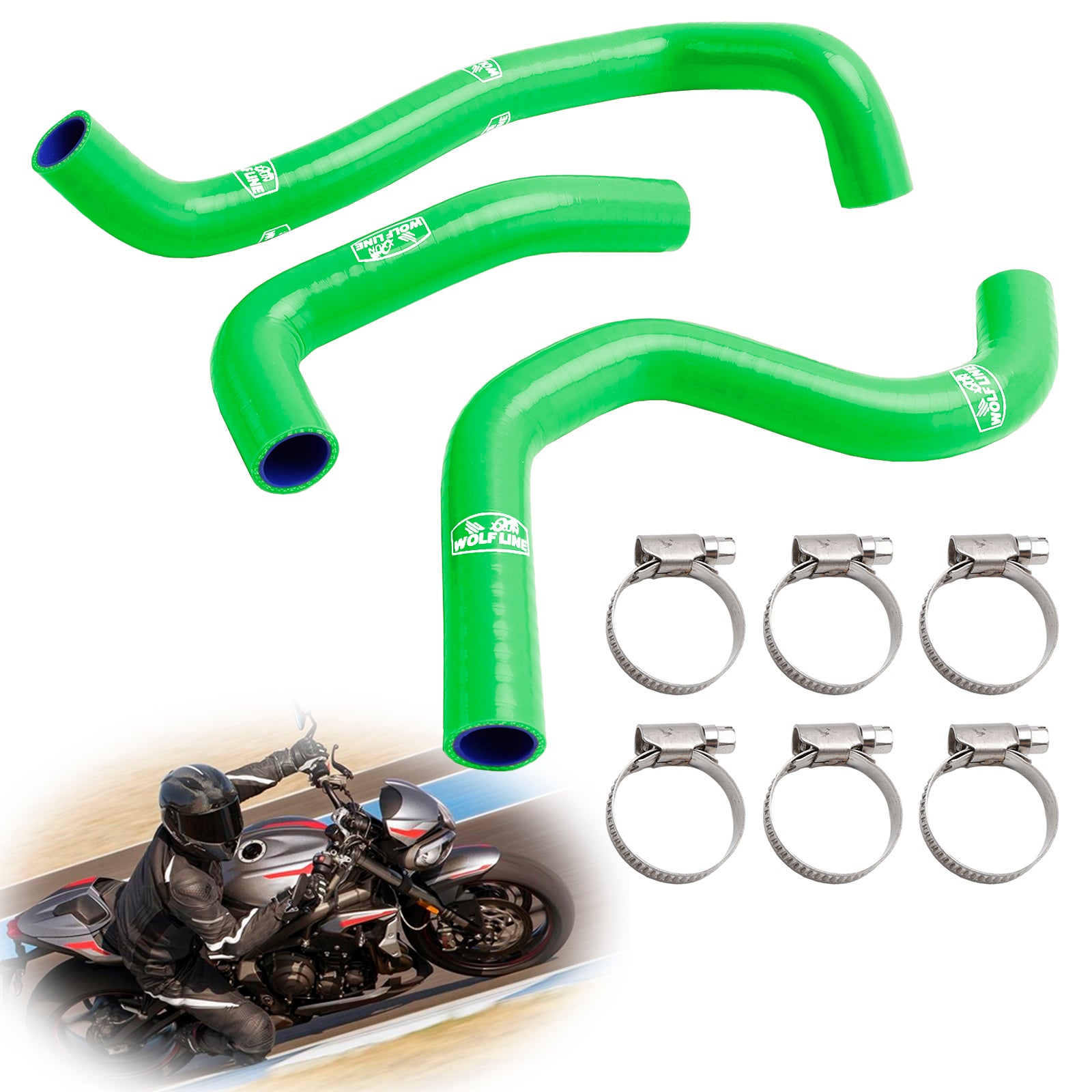 20-22 Street Triple 765 R RS Silicone Radiator Coolant Hose Kit