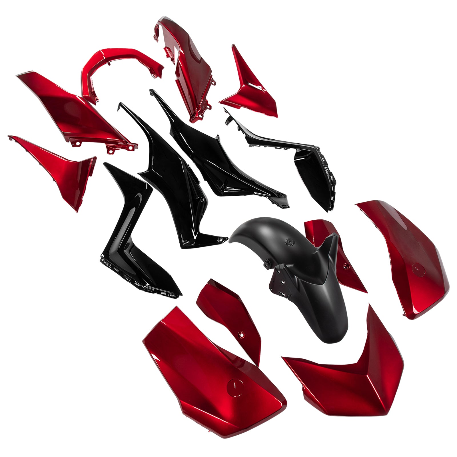 Amotopart 2023-2024 Yamaha X-MAX 300 Red Black Fairing Kit