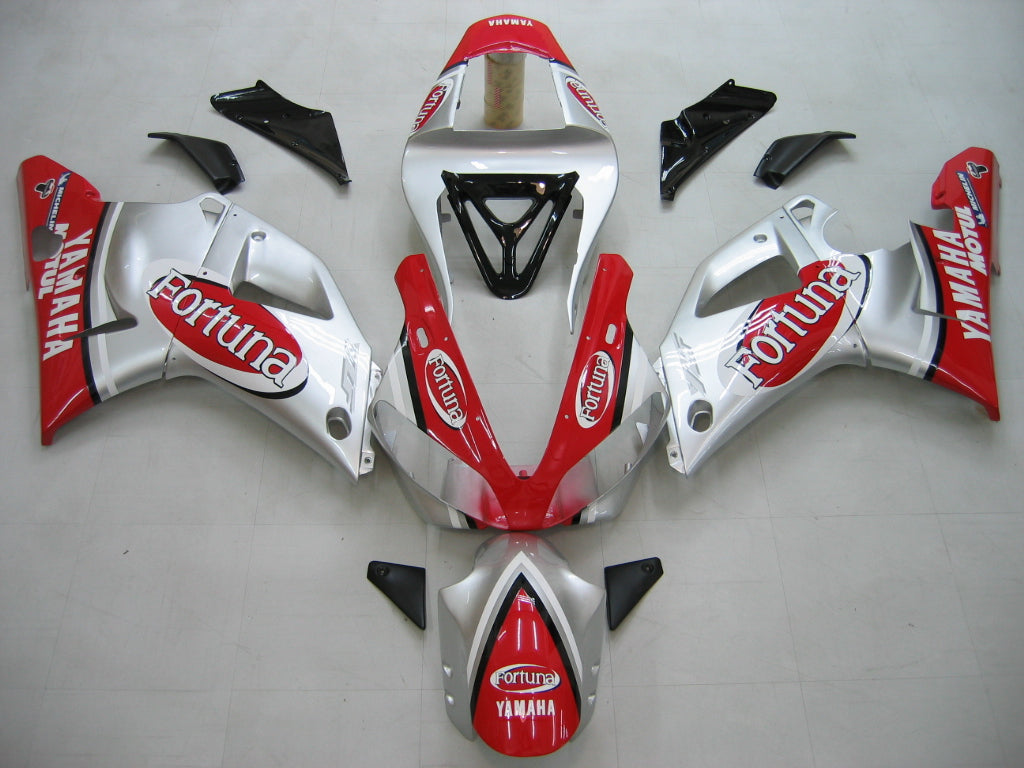 Amotopart 2000-2001 Yamaha YZF 1000 R1 Kit carena rosso e argento