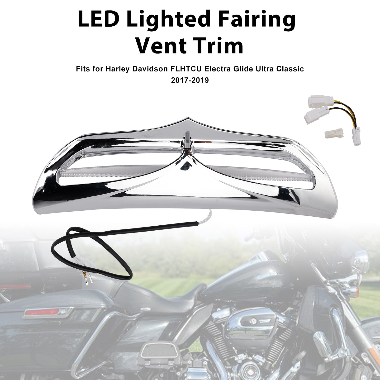 2014-2022 Electra Street Glide FLHTCU LED Lighted Fairing Vent Trim