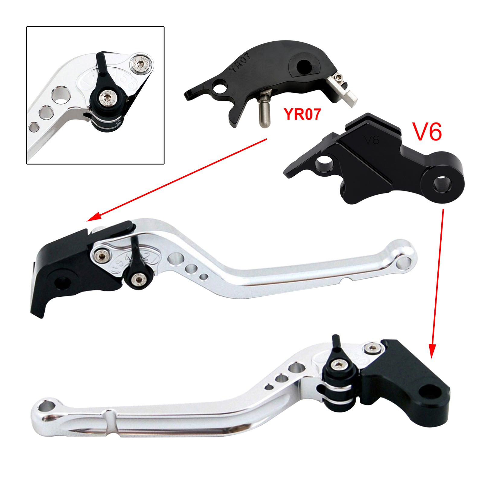 2024-2025 YAMAHA XSR900 XSR900GP MT-09 MT-09SP Langt koblingsbremsegreb