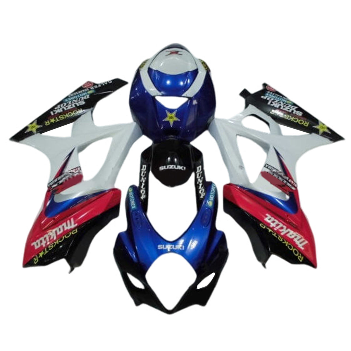 Amotopart 2007-2008 K7 GSXR1000 Suzuki Kit de carénage rose et bleu