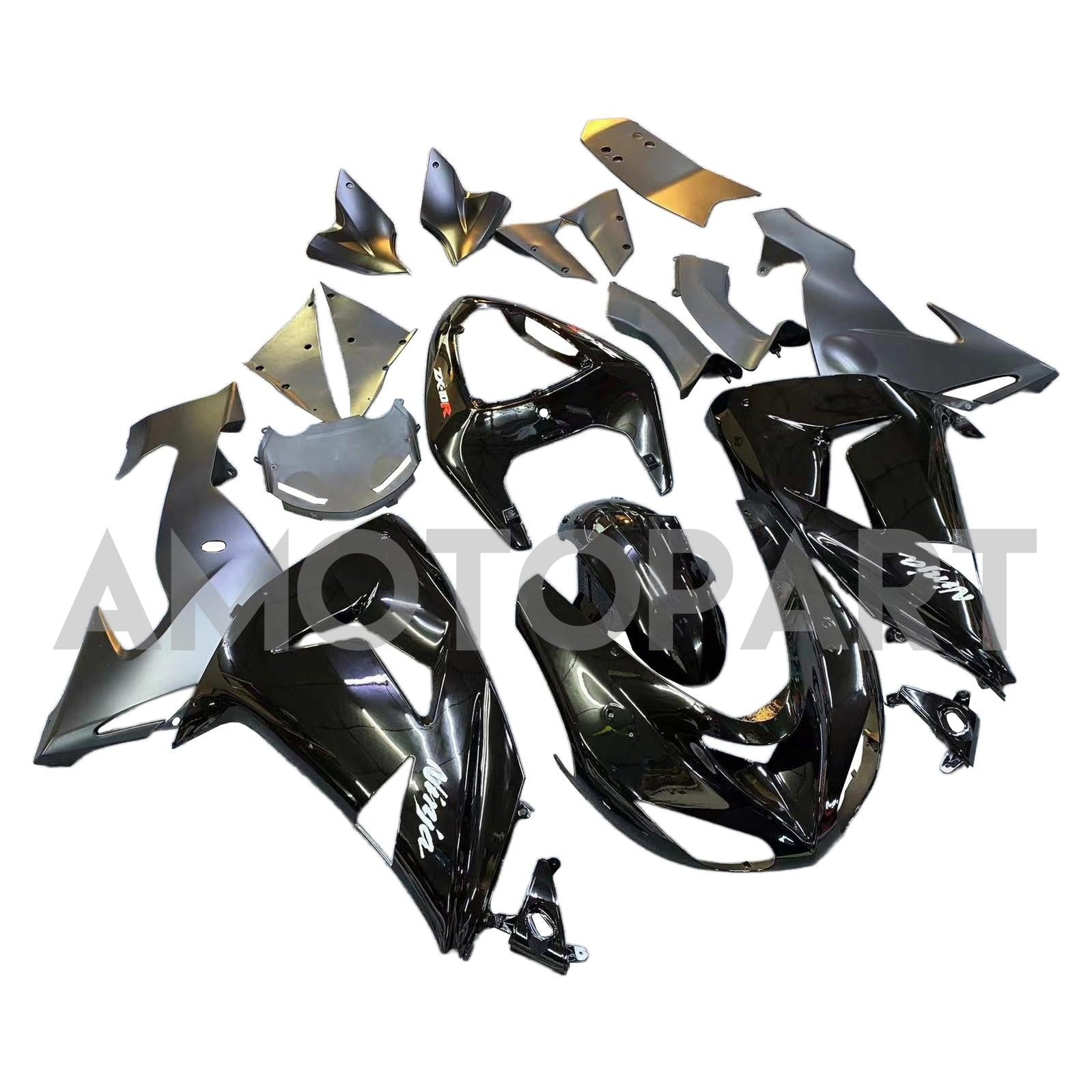 Amotopart 2006-2007 Kawasaki ZX10R Schwarzverkleidungskit